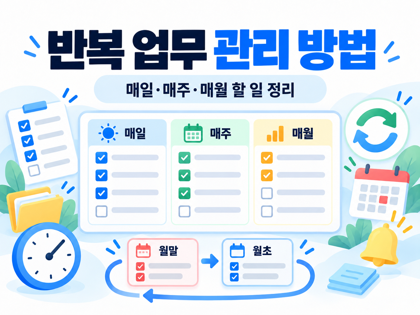 반복 업무 관리 방법 (매일·매주·매월 해야 할 일 정리하기)